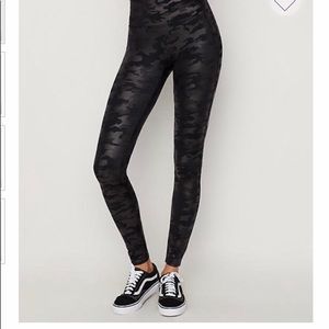 Spanx Faux Leather Camo Leggings